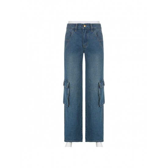  2024 Low Waist Pure Color Women's Denim Jeans