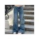  2024 Low Waist Pure Color Women's Denim Jeans