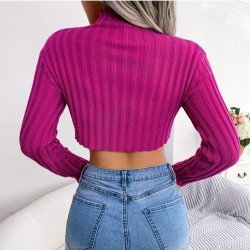 Sexy Slim Pure Color Irregular Undershirt