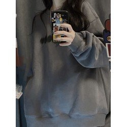 American Retro Round Neck Printing Women's Sweater American Retro Round Neck Printing Women's Sweater