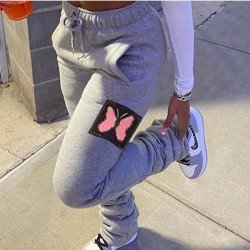  Casual Butterfly Printed Long Pants For Women