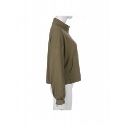 Casual Fall Solid Zipper Up Coats Casual Fall Solid Zipper Up Coats