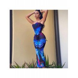 Strapless Backless Top And Slim Skirt Suit  Strapless Backless Top And Slim Skirt Suit