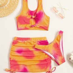  Sexy Hollowed Out Contrast Color Women's Bikini