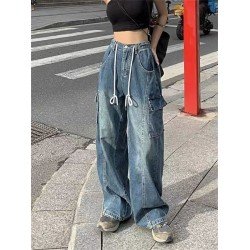 Fashion Loose Pure Color Women's Denim Jeans Fashion Loose Pure Color Women's Denim Jeans