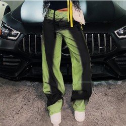  Street Fashion Gradient Color Women's Denim Jeans