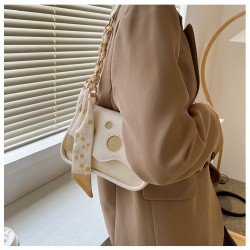  PU Foreign Contrast Color Shoulder Bag For Women
