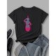 Women Skull Graphic Black Hip Hop T Shirts