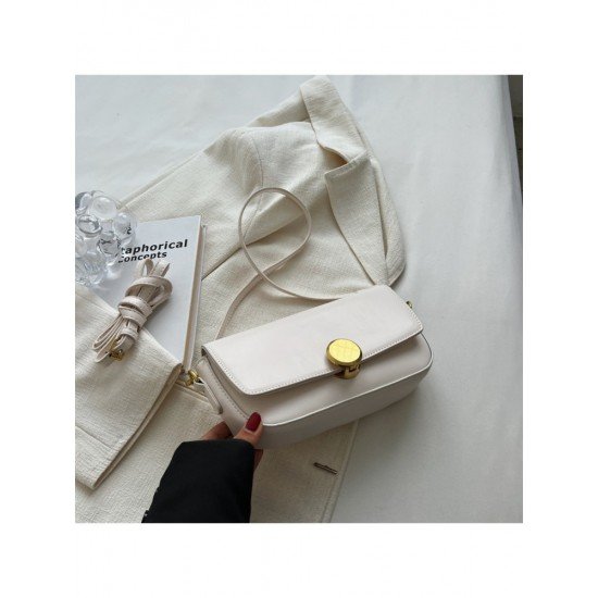 Vintage Solid Brown Shoulder Bags For Ladies