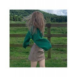 Fall Solid Loose Cut Out Cropped Sweaters Fall Solid Loose Cut Out Cropped Sweaters