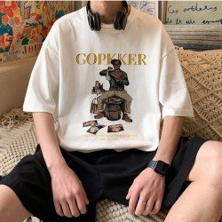  Summer Fashion Letter Printing Round Neck Men's T-Shirt