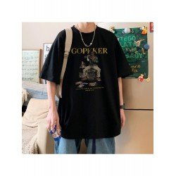 Summer Fashion Letter Printing Round Neck Men's T-Shirt  Summer Fashion Letter Printing Round Neck Men's T-Shirt