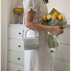 Stone Pattern Solid Shoulder Bags For Women