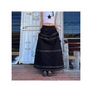 Stylish Zip Loose Maxi Skirts For Women