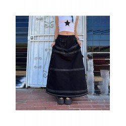 Stylish Zip Loose Maxi Skirts For Women