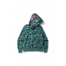 Hip-hop Camouflage Shark Zipper Hooded For Men  Hip-hop Camouflage Shark Zipper Hooded For Men