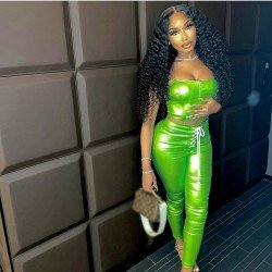 Street Tie Wrap Strapless Top And Trouser Sets