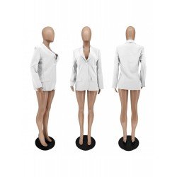 Casual New White Long Sleeve Blazer Coats Casual New White Long Sleeve Blazer Coats