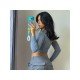  2024 Slant Shoulder Crop Women's Top