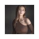  2024 Slant Shoulder Crop Women's Top