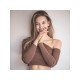  2024 Slant Shoulder Crop Women's Top