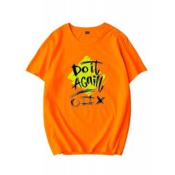 Leisure Women Letter Printed T Shirts 