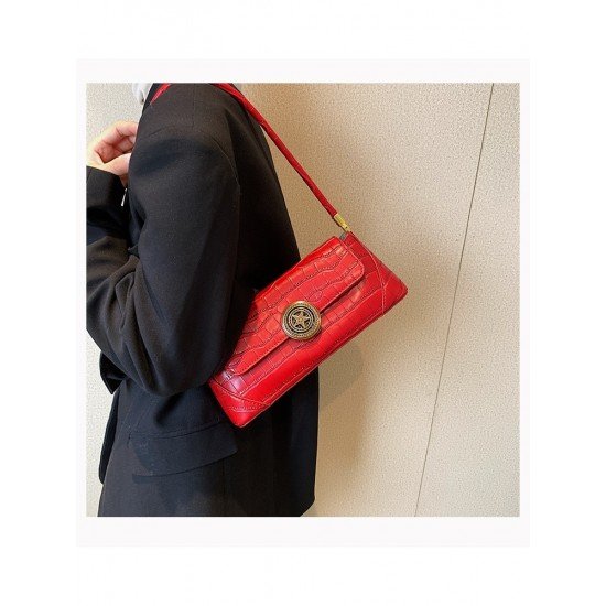  2024 PU Pure Color Underarm Bags