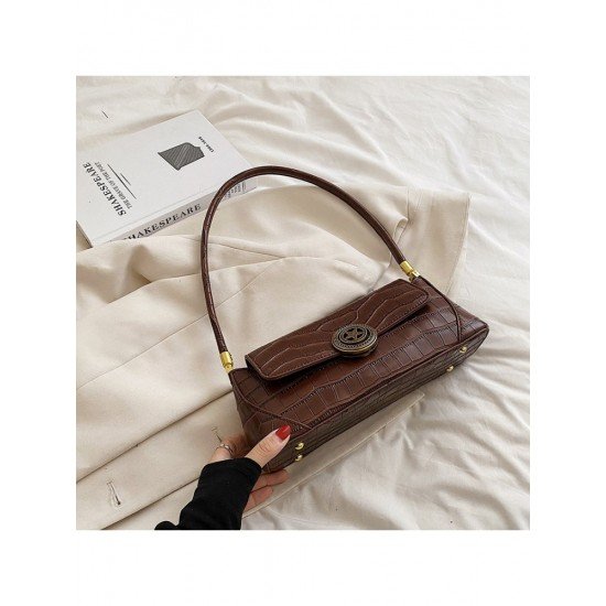  2024 PU Pure Color Underarm Bags