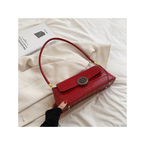  2024 PU Pure Color Underarm Bags