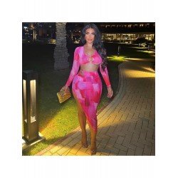 Hollowed Out Crop Top And Irregular Skirt Suits  Hollowed Out Crop Top And Irregular Skirt Suits