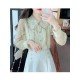  2024 Fall French Lace Embroidery Long Sleeve Shirt