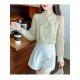  2024 Fall French Lace Embroidery Long Sleeve Shirt