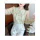 2024 Fall French Lace Embroidery Long Sleeve Shirt