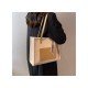  PU Contrast Color Large Capacity Women's Bag