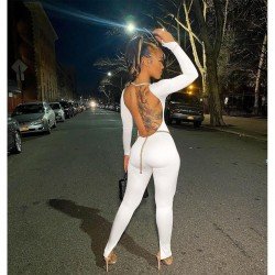 Sexy Pure Color Backless Jumpsuit For Women  Sexy Pure Color Backless Jumpsuit For Women