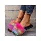  2024 Flat Fur Home Slippers For Women