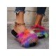  2024 Flat Fur Home Slippers For Women