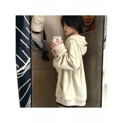 Lazy Loose Letter Hooded Women's Sweater  Lazy Loose Letter Hooded Women's Sweater