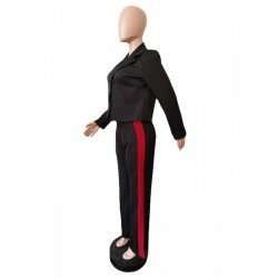 Casual Lapel Top And Split Trouser Women's Suit  Casual Lapel Top And Split Trouser Women's Suit