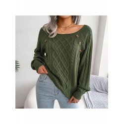  Casual Pure Color Women's Knitted Sweaters