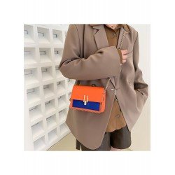 Fashion Contrast Color Patchwork PU Shoulder Bags  Fashion Contrast Color Patchwork PU Shoulder Bags
