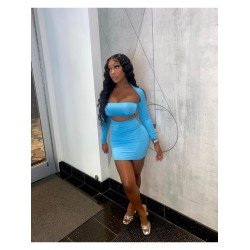 Tight Backless Crop Top And Short Skirt Sets  Tight Backless Crop Top And Short Skirt Sets