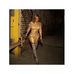 Hollow Out Crop Top And Split Hem Skirt Suit  Hollow Out Crop Top And Split Hem Skirt Suit