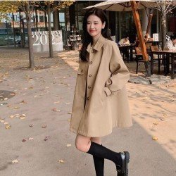  2024 Korean Casual Pure Color Women's Coats