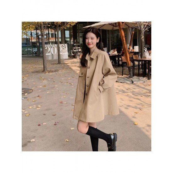  2024 Korean Casual Pure Color Women's Coats