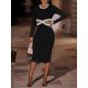 2024 Casual Round Neck Hollowed Out Women's Dress 2024 Casual Round Neck Hollowed Out Women's Dress