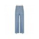 Low Rise Blue Straight Leg Jeans For Ladies