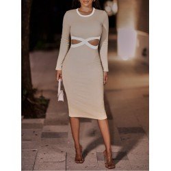 2024 Casual Round Neck Hollowed Out Women's Dress  2024 Casual Round Neck Hollowed Out Women's Dress