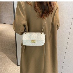 Ladies Rhombus Lattice Black Chin Shoulder Bags