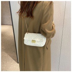 Ladies Rhombus Lattice Black Chin Shoulder Bags